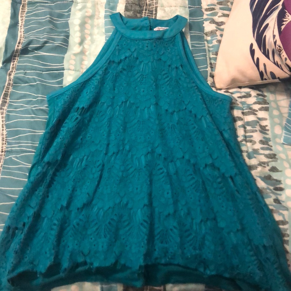 Teal Halter Top